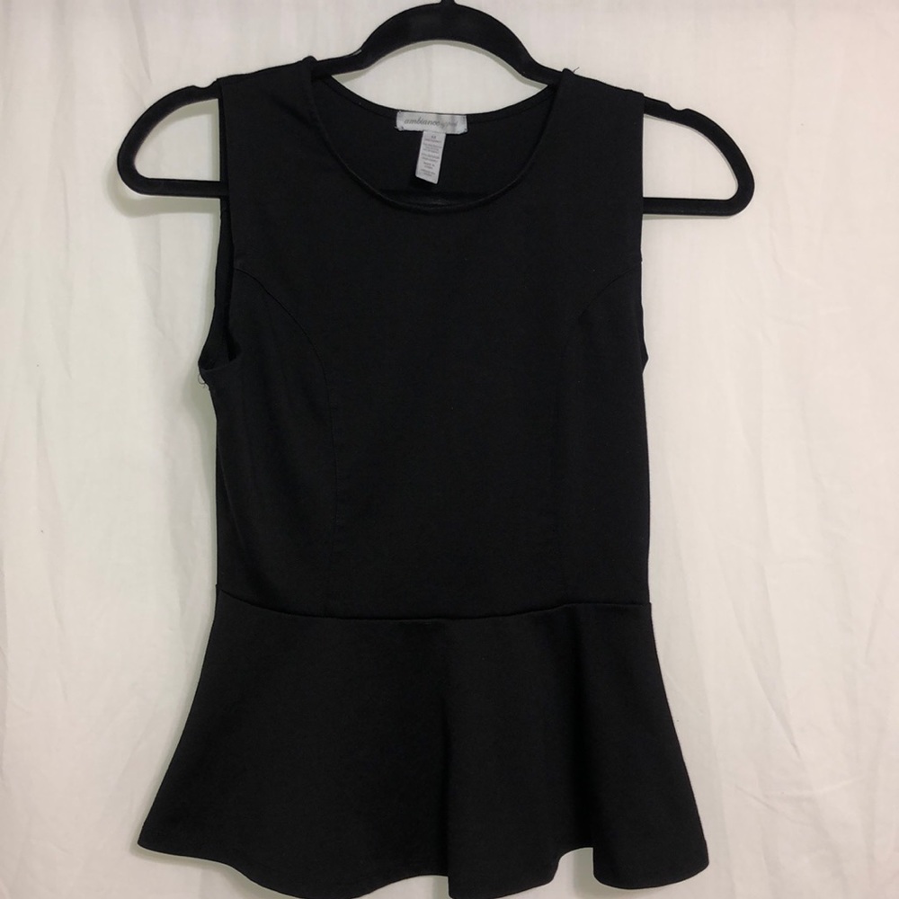 Classic Black Peplum Top